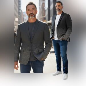 Versace Men’s 100% Wool Charcoal Blazer Size EU56/US46/XL